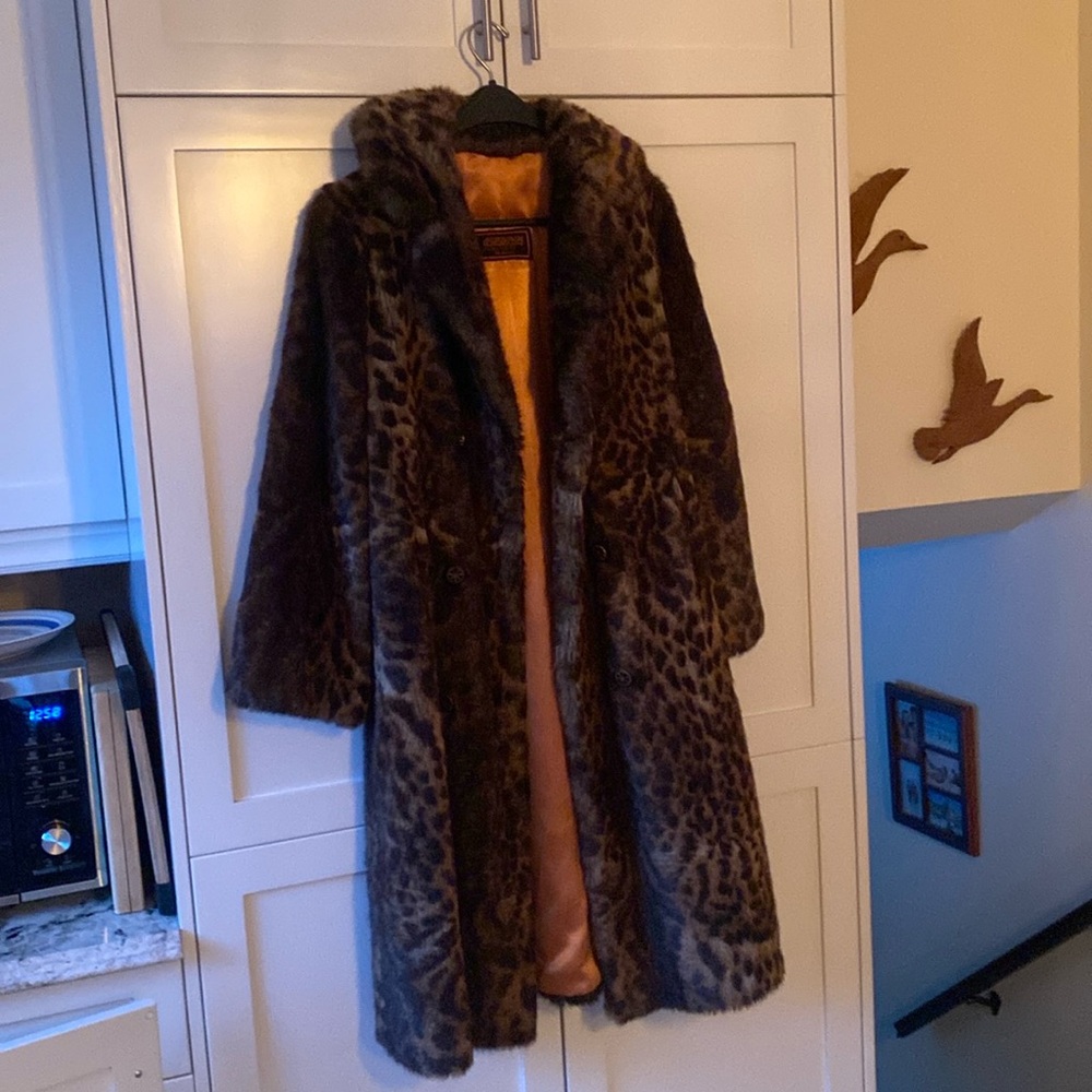 Faux  Fur Cheetah coat